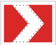 Светодиодный дорожный знак 1.34.1 «Направление поворота» 1 стрелка