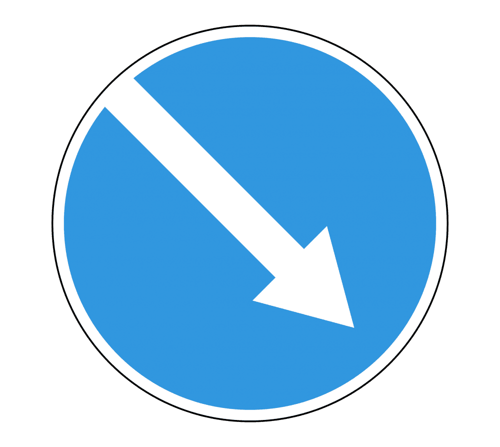 Дорожный знак 4.2.1 Объезд препятствия справа