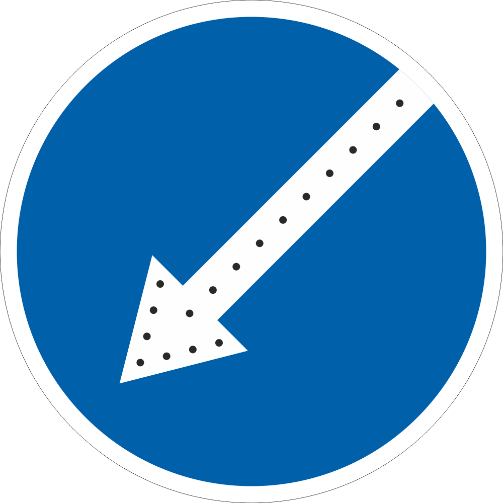 Светодиодный дорожный знак 4.2.1/4.2.2 «Объезд препятствия слева/справа»