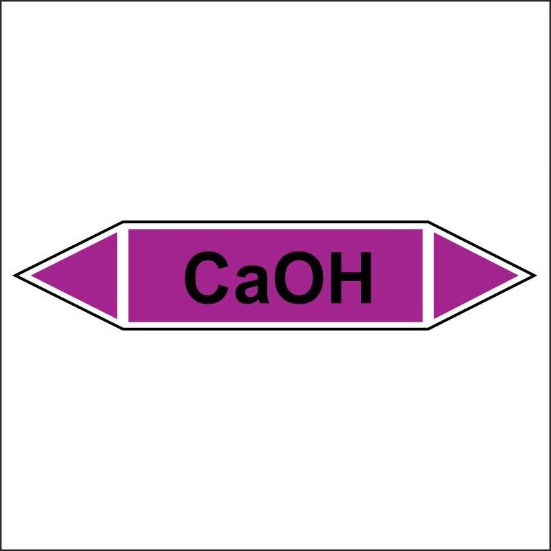 Знак безопасности «CaOH - двустороннее направление»