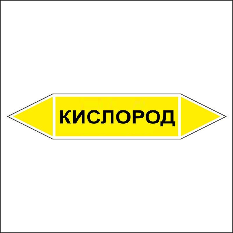 Знак безопасности «Кислород - двусторонние направление»