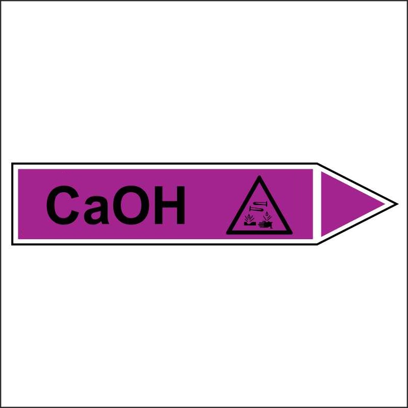 Знак безопасности «CaOH - направление движение направо»