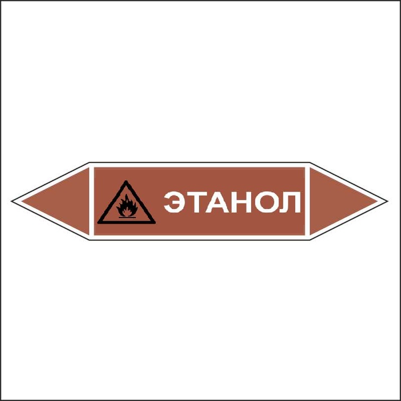 Знак безопасности «Этанол - двусторонние направление»