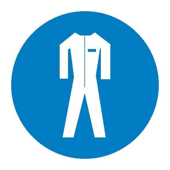 Предписывающий знак Работать в защитной одежде 