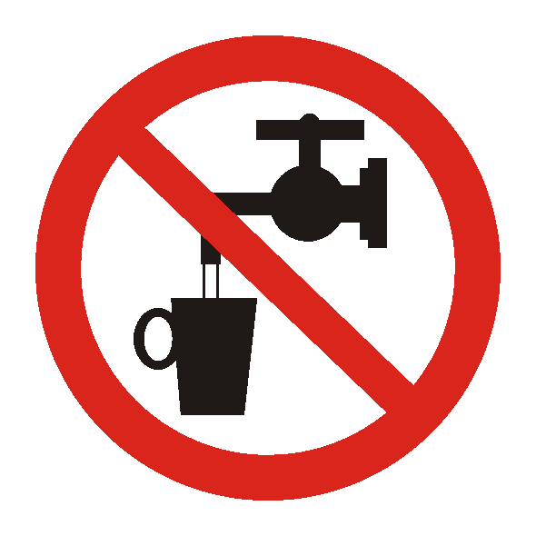 Знак Запрещается использовать в качестве питьевой воды
