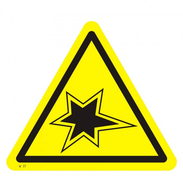 Знак безопасности «Знак W37 Осторожно газоопасные работы»