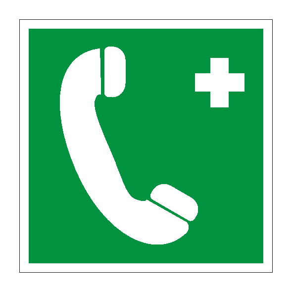 Знак «Телефон связи с медицинским пунктом (скорой мед.помощью)»